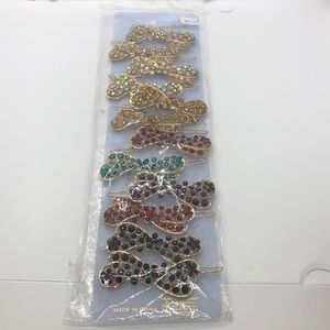 Rhinestone hair clip set